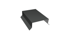 Парапетная крышка прямая 100мм 0,5 Rooftop Бархат RAL 7016 антрацитово-серый (3м)