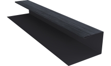 Планка П-образная Экобрус Grand Line 0,45 Принт Премиум Серое дерево TwinColor (3м)