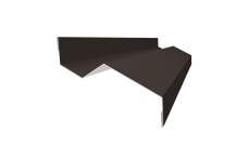 Планка примыкания внакладку 25х17х35х17 Grand Line 0,45 Drap RR 32 темно-коричневый (2м)