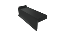 Планка торцевая сегментная Квадро профи Grand Line Левая стартовая 0,5 Satin RAL 7016 антрацитово-серый