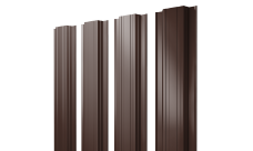 Штакетник Прямоугольный с прямым резом Grand Line 0,5 Satin RAL 8017 шоколад