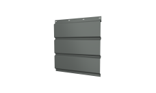 Софит металлический Grand Line без перфорации 0,45 PE с пленкой RAL 7005 мышино-серый