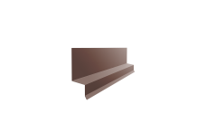 Отлив верхний фальц 0,5 Atlas X с пленкой RAL 8017 шоколад (2м)