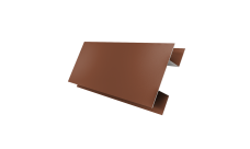 Планка H-образная стыковочная сложная 0,45 Drap RAL 8004 терракота (2м)