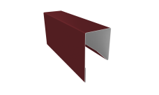 Планка П-образная заборная 17 Grand Line 0,45 Drap RAL 3005 красное вино (2м)