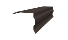 Планка торцевая фигурная 100х85 Grand Line 0,45 Drap TX RR 32 темно-коричневый (2м)