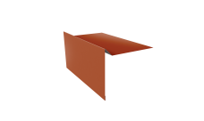 Планка ветровая для мягкой кровли 100х20х70 Grand Line 0,45 Drap TX RAL 8004 терракота (2м)