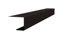 Планка завершающая для Кликфальц Про Grand Line 0,5 Velur RAL 9005 черный (2м)