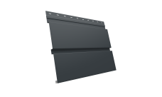 Софит металлический Квадро Брус Grand Line без перфорации 0,45 Drap TX с пленкой RAL 7016 антрацитово-серый