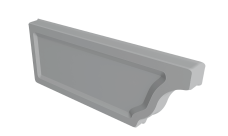 Заглушка желоба левая Vortex Project 210мм RAL 7004 сигнальный серый