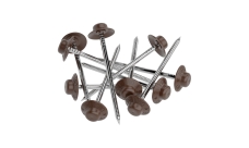 Гвозди с литой шляпкой Ондулин 75 мм коричневые