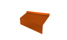 Ламель забора жалюзи Milan/Milan new стартовая/финишная для калиток и ворот 0,45 PE RAL 2004 оранжевый