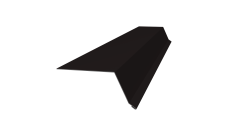 Планка капельник 100х55 Grand Line 0,45 ПЭ двухсторонний с пленкой RAL 9005 черный (2м)