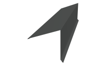 Планка конька односкатной кровли 180x160 0,45 Drap TR RAL 7016 антрацитово-серый (2м)