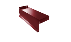 Планка торцевая сегментная Квадро профи Grand Line Левая стартовая 0,5 Satin Matt TX RAL 3005 красное вино