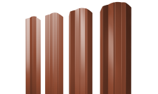 Штакетник М-образный A фигурный 0,5 Satin Matt TX RAL 8004 терракота