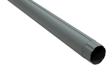 Труба круглая Grand Line PU матовый 90 мм 3 м RAL 7024 мокрый асфальт