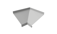 Угол отлива внутренний 250 Grand Line 0,45 Drap ТХ с пленкой RAL 7047 телегрей 4