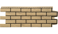 Фасадная панель Grand Line Состаренный кирпич Design песочный со швом RAL 9005