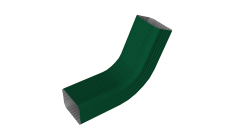 Колено стока гофрированное Vortex Lite Matt 76х102мм RAL 6005 зеленый мох