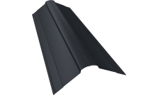 Планка конька фигурного 100х100 Grand Line 0,5 PurLite матовый RAL 7024 мокрый асфальт (2м)