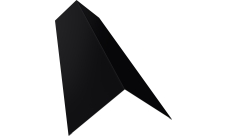 Планка конька плоского 145х145 Grand Line 0,45 Drap ТХ двухсторонний RAL 9005 черный (2м)