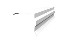 Планка торцевая фигурная 100х85 0,45 PE с пленкой RAL 9003 сигнальный белый (2м)