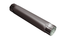 Труба круглая соединительная Grand Line PE 90 мм 1 м RR 32 темно-коричневый