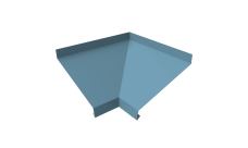 Угол отлива внутренний 250 Grand Line 0,45 Drap TX с пленкой RAL 5024 пастельно-синий