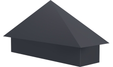 Колпак на полустолб для С8,С10 0,5 Satin с пленкой RAL 7024 мокрый асфальт