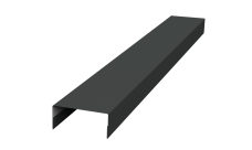 Ламель лицевая стартовая/финишная забора жалюзи Texas 55мм для калиток и ворот (с заполнением ламелями 125) 0,5 PurPro Matt 275 RAL 7016 антрацитово-серый