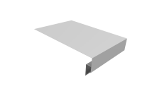 Планка околооконная сложная 300х50х18 (j-фаска) 0,45 Drap с пленкой RAL 9003 сигнальный белый (2м)