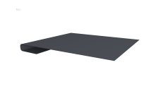 Планка завершающая 0,5 Atlas X с пленкой RAL 7024 мокрый асфальт (2м)