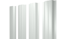 Штакетник П-образный A с прямым резом Grand Line 0,45 Drap RAL 9003 сигнальный белый