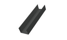 Стойка для забора жалюзи Milan,Tokyo Grand Line 0,45 PE-Double RAL 7016 антрацитово-серый (2м)