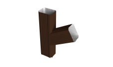Тройник прямоугольный левый Vortex Lite PE RAL 8017 шоколад