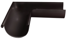 Угол желоба внешний Grand Line PE 90 гр 125 мм RR 32 темно-коричневый