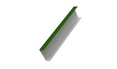 Декоративная накладка на столб универсальная 60х60 для забора жалюзи 0,45 PE RAL 6002 лиственно-зеленый (2,5м)