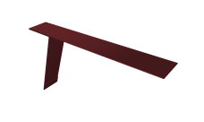 Планка карнизная фальц 130х80 Grand Line 0,45 PE-Double с пленкой RAL 3005 красное вино (3м)