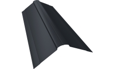 Планка конька фигурного 150х150 Grand Line 0,4 PE с пленкой RAL 7024 мокрый асфальт (2м)