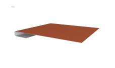 Планка завершающая 0,5 Satin с пленкой RAL 8004 терракота (2м)