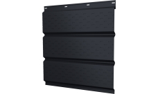 Софит металлический Классик v01 Grand Line полная перфорация 0,5 Atlas X с пленкой RAL 7024 мокрый асфальт