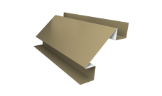 Угол внутренний сложный 75мм Grand Line 0,45 PE с пленкой RAL 1014 слоновая кость (2м)