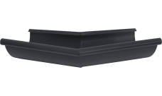 Угол желоба внешний Grand Line PU матовый 135 гр 125 мм RAL 7024 мокрый асфальт