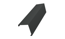 Декоративная накладка на столб универсальная угловая 62х55 для забора жалюзи Grand Line 0,45 PE-Double RAL 7016 антрацитово-серый (1,8м)