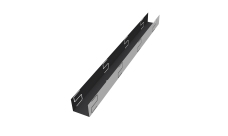 Крепежный вкладыш универсальный для забора жалюзи Milan Slim Grand Line 0,5 Satin RAL 9005 черный (2м)