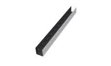 Крепежный вкладыш универсальный для забора жалюзи Texas Grand Line 0,5 Satin RAL 9005 черный (2м)