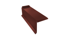 Планка торцевая сегментная 30мм Левая 0,45 PE с пленкой RAL 3009 оксидно-красный