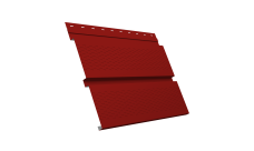 Софит металлический Квадро Брус Grand Line с перфорацией 0,5 Satin с пленкой RAL 3011 коричнево-красный