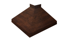 Угол отлива внешний 100 Grand Line 0,45 Принт Премиум двухсторонний с пленкой Бразильская вишня темная Фреш